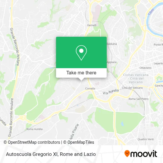 Autoscuola Gregorio XI map