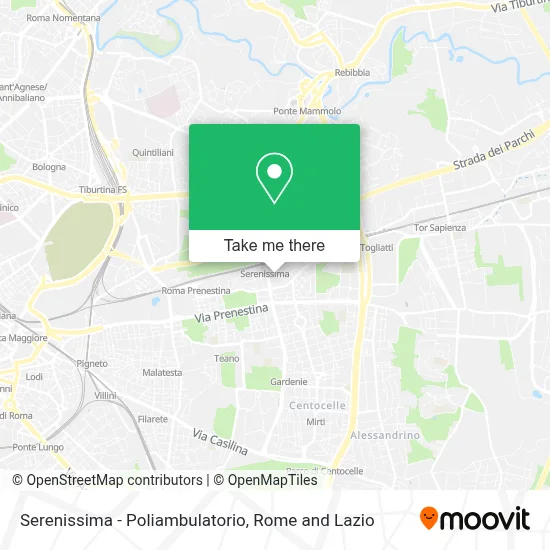 Serenissima - Poliambulatorio map
