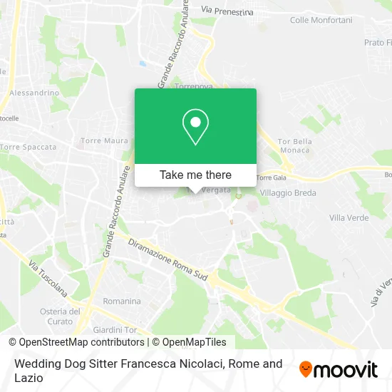 Wedding Dog Sitter Francesca Nicolaci map