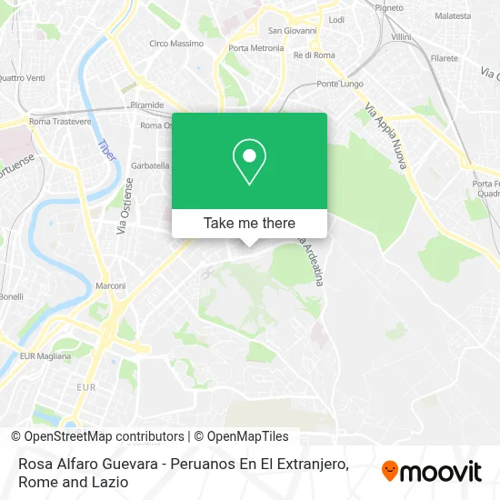 Rosa Alfaro Guevara - Peruanos En El Extranjero map