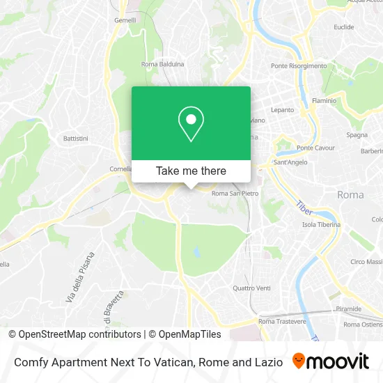 Comfy Apartment Next To Vatican map