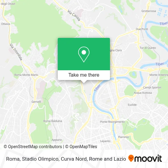 Roma, Stadio Olimpico, Curva Nord map