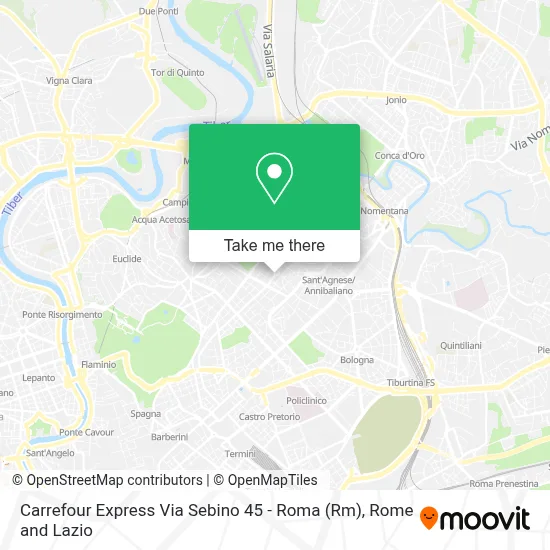 Carrefour Express Via Sebino 45 - Roma (Rm) map