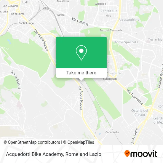 Acquedotti Bike Academy map