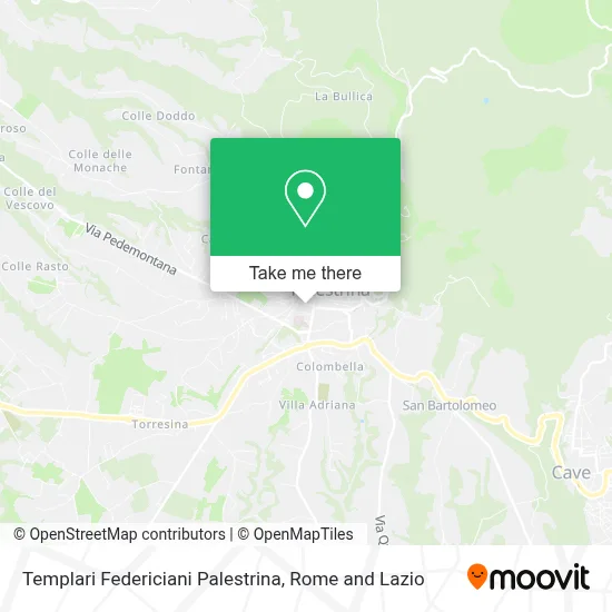 Templari Federiciani Palestrina map