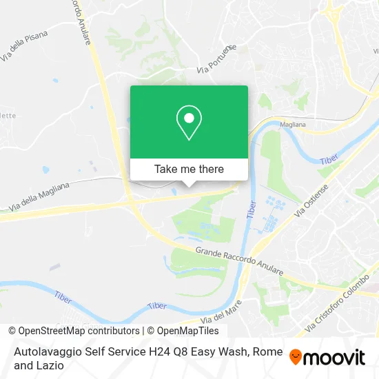 Autolavaggio Self Service H24 Q8 Easy Wash map