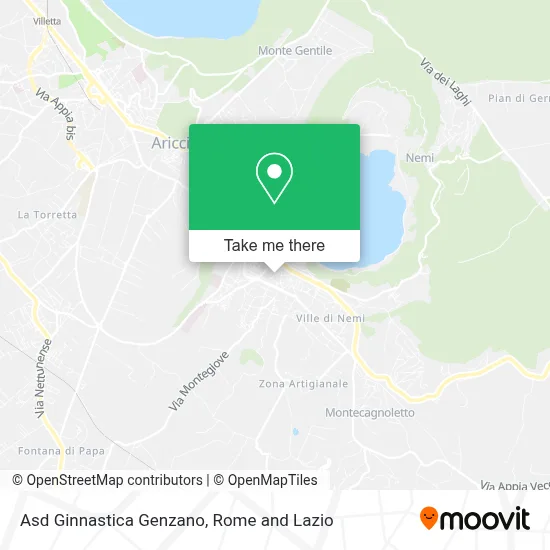 Asd Ginnastica Genzano map