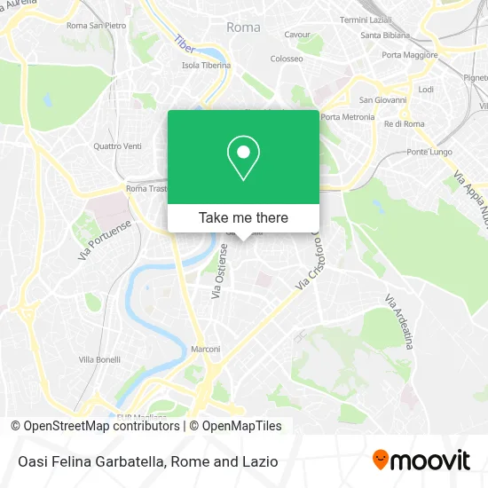 Oasi Felina Garbatella map