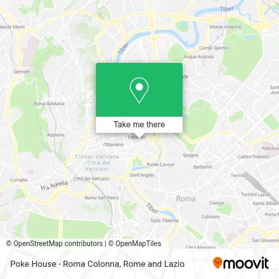 Poke House - Roma Colonna map