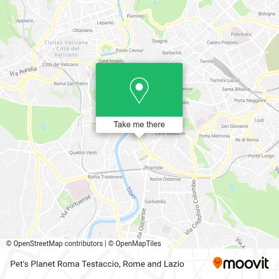 Pet's Planet Roma Testaccio map