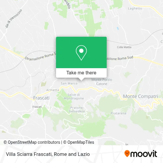 Villa Sciarra Frascati map