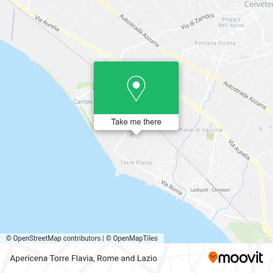 Apericena Torre Flavia map