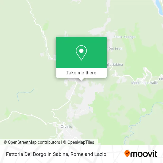 Fattoria Del Borgo In Sabina map