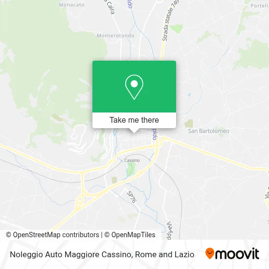 Noleggio Auto Maggiore Cassino map