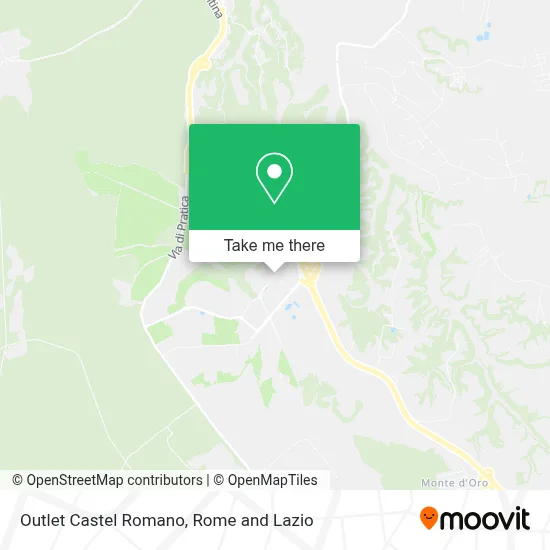 Outlet Castel Romano map