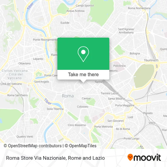 Roma Store Via Nazionale map