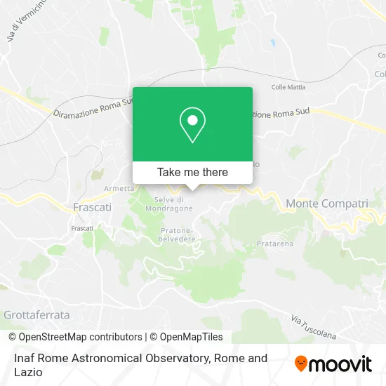 Inaf Rome Astronomical Observatory map
