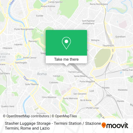 Stasher Luggage Storage - Termini Station / Stazione Termini map