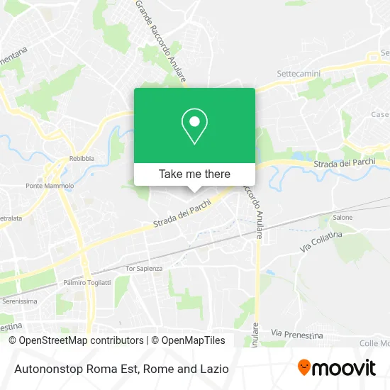 Autononstop Roma Est map