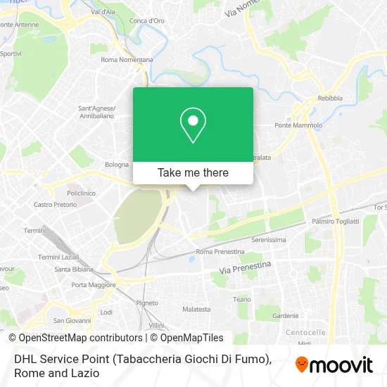 DHL Service Point (Tabaccheria Giochi Di Fumo) map