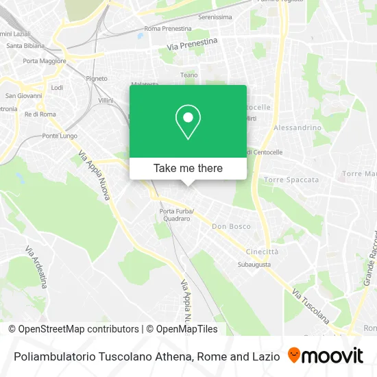 Poliambulatorio Tuscolano Athena map