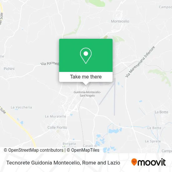 Tecnorete Guidonia Montecelio map