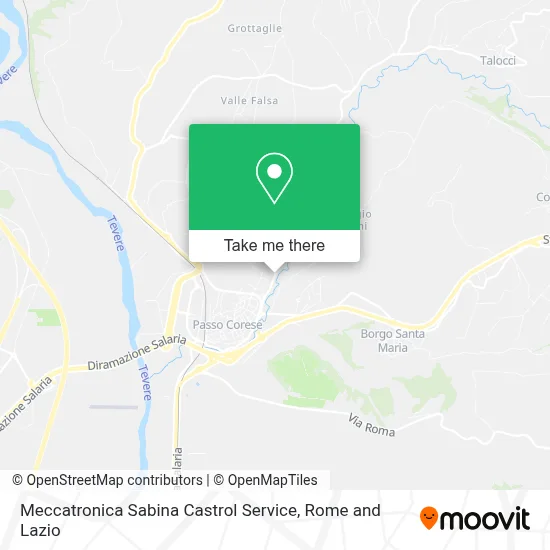 Meccatronica Sabina Castrol Service map