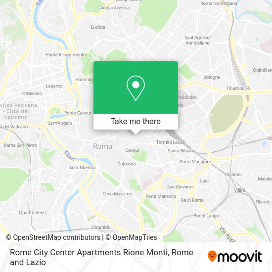 Rome City Center Apartments Rione Monti map