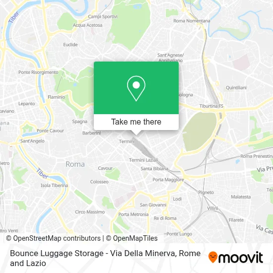 Bounce Luggage Storage - Via Della Minerva map