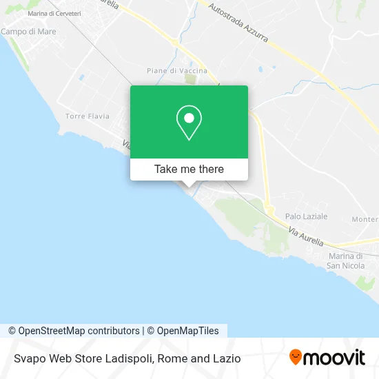 Svapo Web Store Ladispoli map