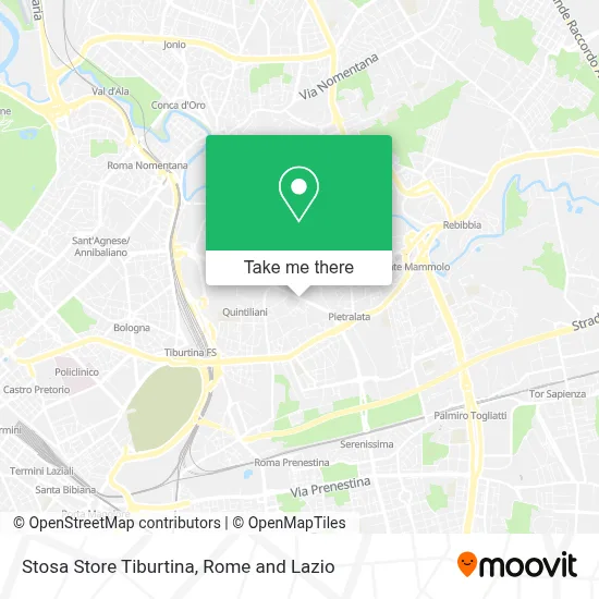 Stosa Store Tiburtina map