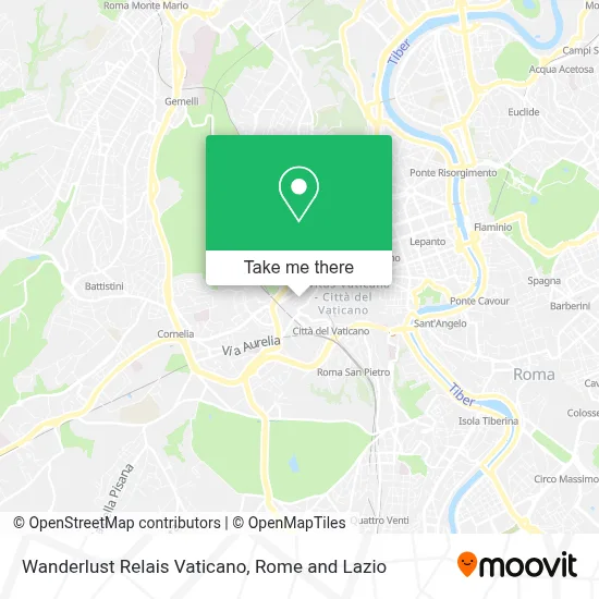Wanderlust Relais Vaticano map