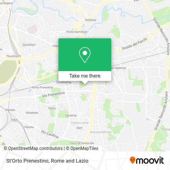 St'Orto Prenestino map