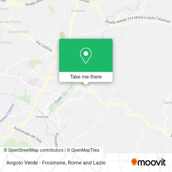 Angolo Verde - Frosinone map