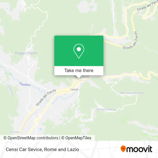 Censi Car Sevice map