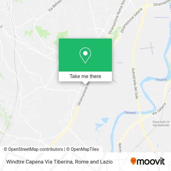 Windtre Capena Via Tiberina map