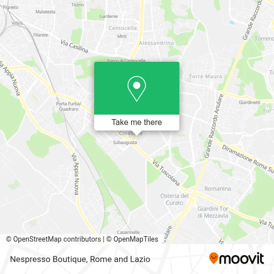 Nespresso Boutique map