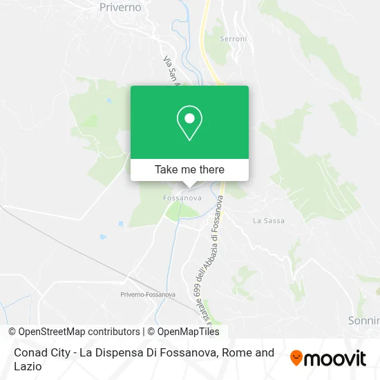 Conad City - La Dispensa Di Fossanova map