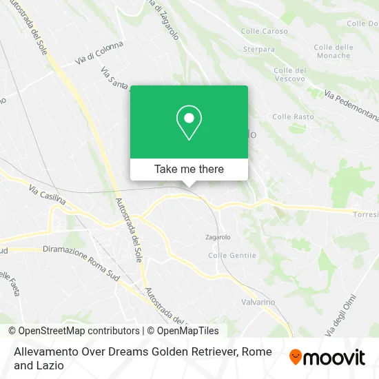 Allevamento Over Dreams Golden Retriever map