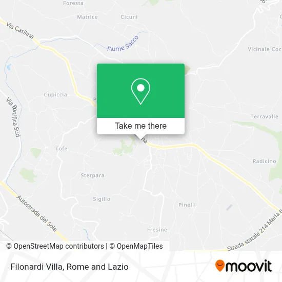 Filonardi Villa map