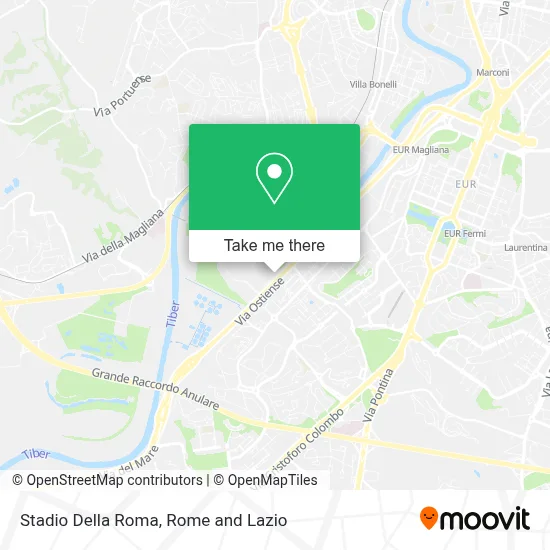 Stadio Della Roma map