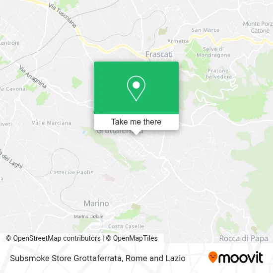 Subsmoke Store Grottaferrata map