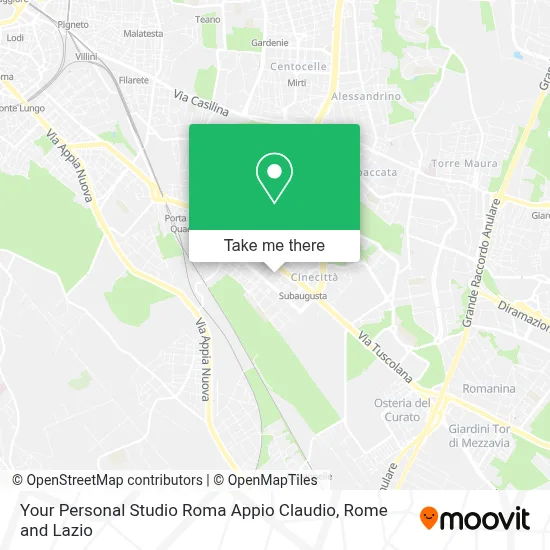 Your Personal Studio Roma Appio Claudio map