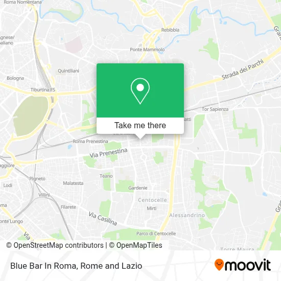 Blue Bar In Roma map