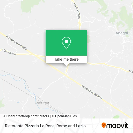 Ristorante Pizzeria Le Rose map