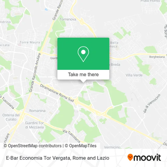E-Bar Economia Tor Vergata map