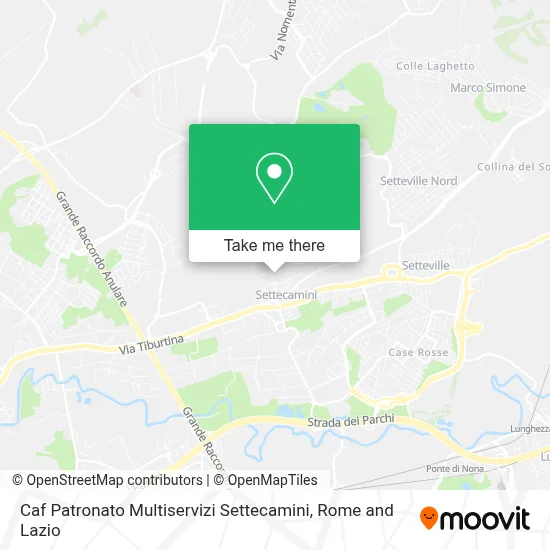 Caf Patronato Multiservizi Settecamini map