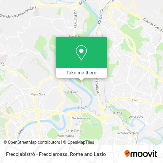 Frecciabistrò - Frecciarossa map