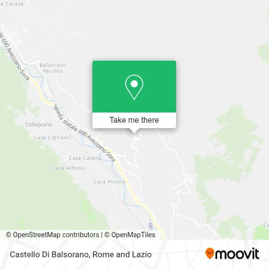 Castello Di Balsorano map
