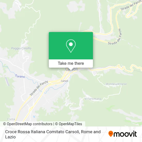 Croce Rossa Italiana Comitato Carsoli map